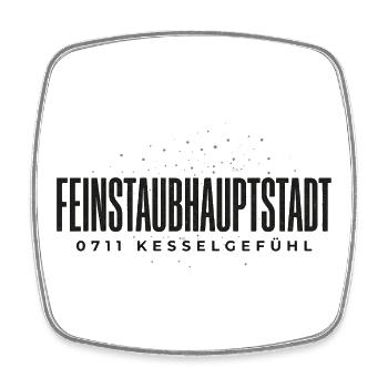 Stuttgart 0711 Kessel Power Schwaben Hauptstadt - Viereckiger Kühlschrankmagnet - Weiß - Vorne