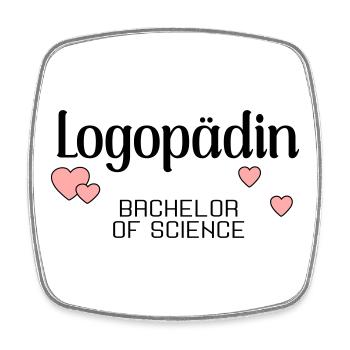 Bachelorstudium Logopädie Logopädin - Viereckiger Kühlschrankmagnet - Weiß - Vorne