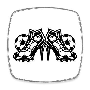 Football Boots Football High Heels - Square fridge magnet - white - Front