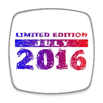10th Birthday Limited Edition 07/2016 - Square fridge magnet - white - Front