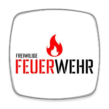 Freiwillige Feuerwehr - Viereckiger Kühlschrankmagnet - Weiß - Vorne