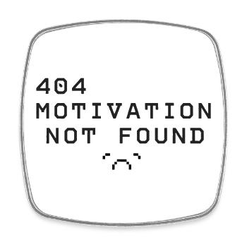 404 Motivation not found - Square fridge magnet - white - Front
