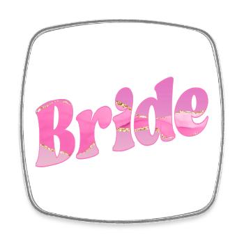 Bride Wedding - Square fridge magnet - white - Front