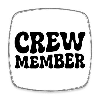 crew member - Square fridge magnet - white - Front