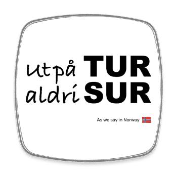 out on a trip - Square fridge magnet - white - Front
