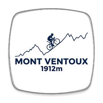 Mont Ventoux Elevation Profile Tee - Square fridge magnet - white - Front
