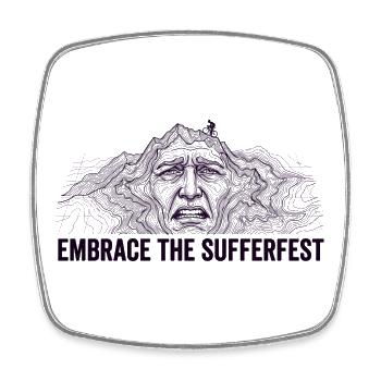 Embrassez The Sufferfest - Magnet carré - blanc - Devant
