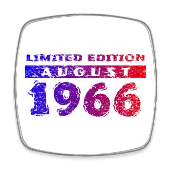 60e anniversaire Édition Limitée 08/1966 - Magnet carré - blanc - Devant