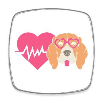 Beagle Mom Mom Dog Mom - Square fridge magnet - white - Front
