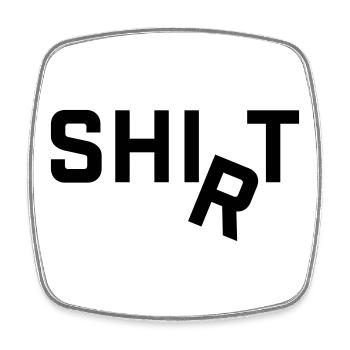 Le Chemise R s’inscrit autour du motif du slogan - Magnet carré - blanc - Devant