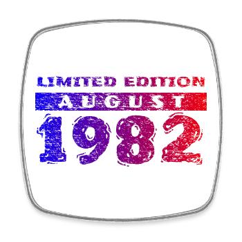 44e anniversaire Édition Limitée 08/1982 - Magnet carré - blanc - Devant