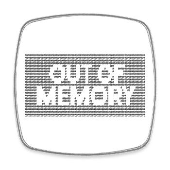 OOM art ascii détruit de mémoire - Magnet carré - blanc - Devant