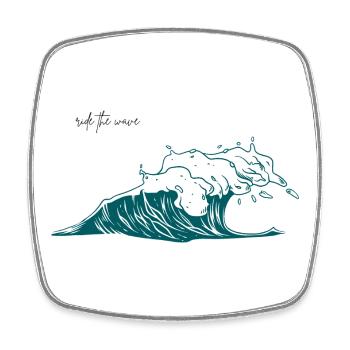 Ride the Wave - Square fridge magnet - white - Front