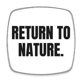 RETOUR À LA NATURE | Mode de vie ancestral carnivore - Magnet carré - blanc - Devant