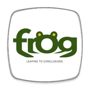 FROG – Jumping Straight to Conclusions - Square fridge magnet - white - Front