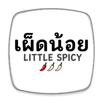 Little Spicy – Amateur de la cuisine thaïlandaise - Magnet carré - blanc - Devant