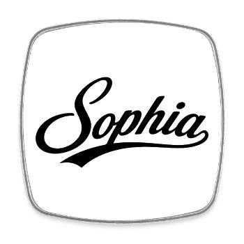 Cadeau du nom de Sophia pour elle - Magnet carré - blanc - Devant