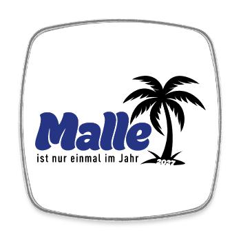 Malle ist nur einmal im Jahr 2027 – blau - Viereckiger Kühlschrankmagnet - Weiß - Vorne