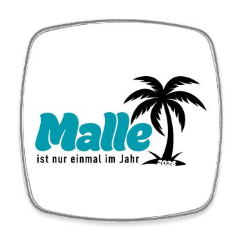Malle Palmen Strand Vibe - türkis 2026 - Viereckiger Kühlschrankmagnet - Weiß - Vorne
