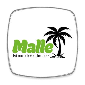  Malle ist nur einmal im Jahr 2027 – grün - Viereckiger Kühlschrankmagnet - Weiß - Vorne