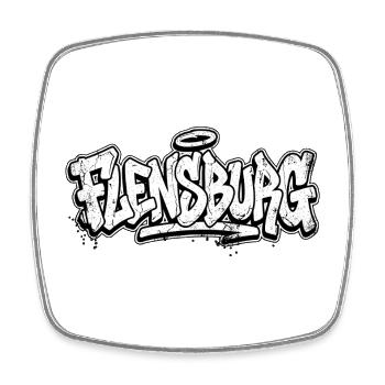 Flensburg Graffiti Oldschool Hip Hop - Magnet carré - blanc - Devant