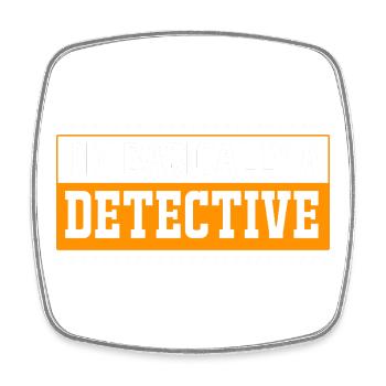 Détective - Magnet carré - blanc - Devant