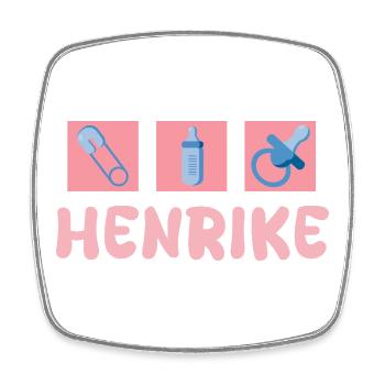 Geschenk für Henrike - Viereckiger Kühlschrankmagnet - Weiß - Vorne
