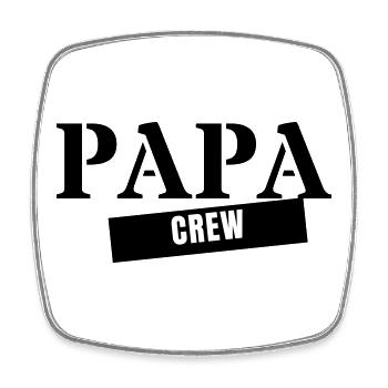 Dad Crew - Father Father's Day Family Matching Look - Square fridge magnet - white - Front