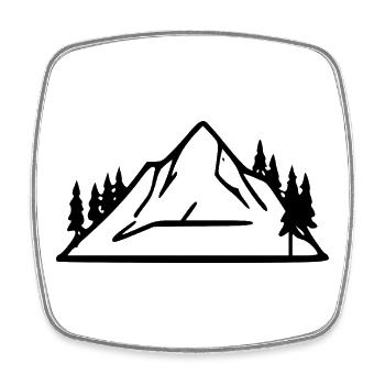 Mountain Hiking Mountaineering Gift - Square fridge magnet - white - Front