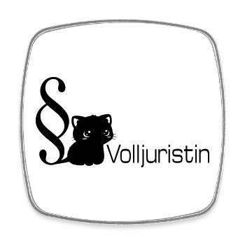 Jura Katze Volljuristin - Viereckiger Kühlschrankmagnet - Weiß - Vorne