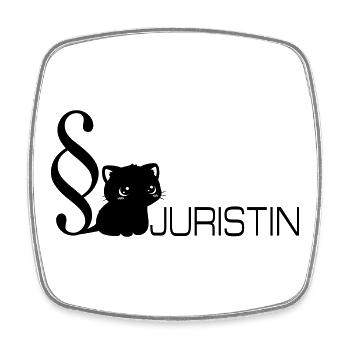 Law Cat Lawyer - Square fridge magnet - white - Front