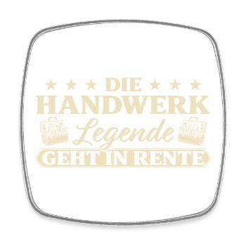 Handwerk Abschied Handwerker in Rente - Viereckiger Kühlschrankmagnet - Weiß - Vorne