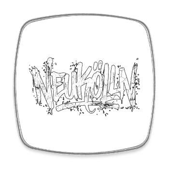 Neukölln Berlin Graffiti - Square fridge magnet - white - Front