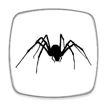 Spinne - Viereckiger Kühlschrankmagnet - Weiß - Vorne
