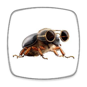 Maikäfer Süßer Hirschkäfer Nashornkäfer Insekten - Viereckiger Kühlschrankmagnet - Weiß - Vorne