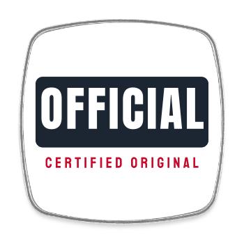 Barre officielle de lettrage - Équipe officielle - Magnet carré - blanc - Devant