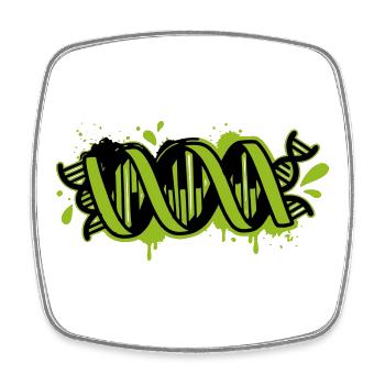 DNA Helix Graffiti Graphic - Square fridge magnet - white - Front