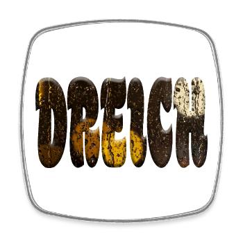 Dreich - Square fridge magnet - white - Front