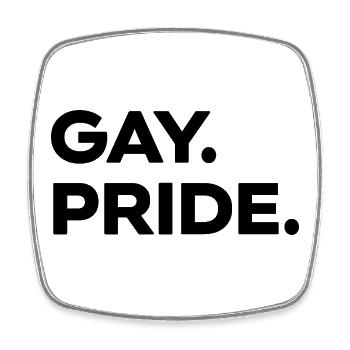 GAY Pride | LGBT | L’amour au lieu de la haine - Magnet carré - blanc - Devant