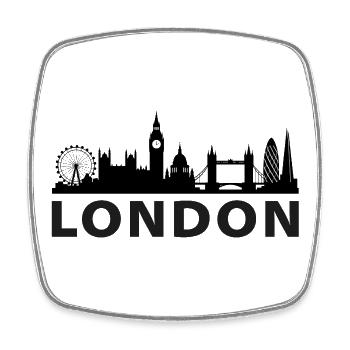 London Skyline - Square fridge magnet - white - Front