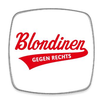 Blondinen Gegen Rechts (Blondine / Blond / Red) - Viereckiger Kühlschrankmagnet - Weiß - Vorne