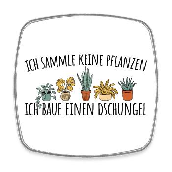 Gärtnern Ich sammle keine Pflanzen - Viereckiger Kühlschrankmagnet - Weiß - Vorne