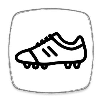 football boots - Square fridge magnet - white - Front