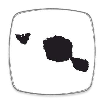Moorea Tahiti T-Shirt Humorgeschenk - Viereckiger Kühlschrankmagnet - Weiß - Vorne