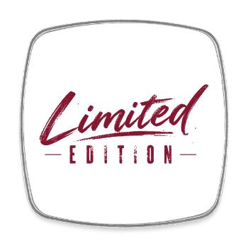 Limited Edition - Einzelstücke - limitiert - Viereckiger Kühlschrankmagnet - Weiß - Vorne
