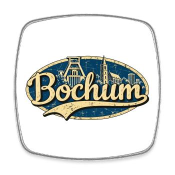 Bochum Vintage Stadtmotiv - Viereckiger Kühlschrankmagnet - Weiß - Vorne