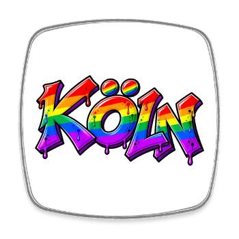 Köln Graffiti 🌈 - Viereckiger Kühlschrankmagnet - Weiß - Vorne