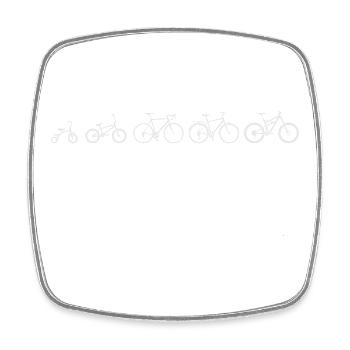 Radfahren Geschenk Radfahren Evolution Lustig - Viereckiger Kühlschrankmagnet - Weiß - Vorne