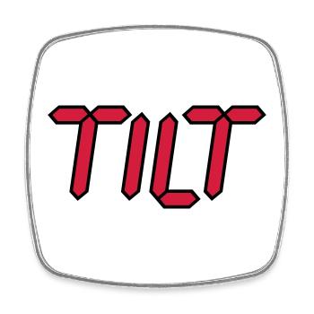 Tilt | durch drehen | durchgeknallt - Magnet carré - blanc - Devant