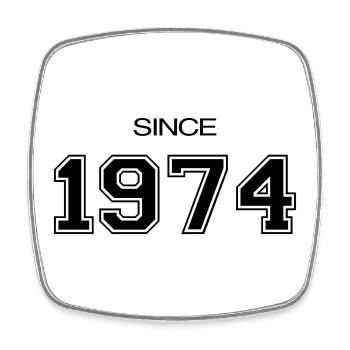 Depuis 1974 année de naissance ou d'évènement - Magnet carré - blanc - Devant
